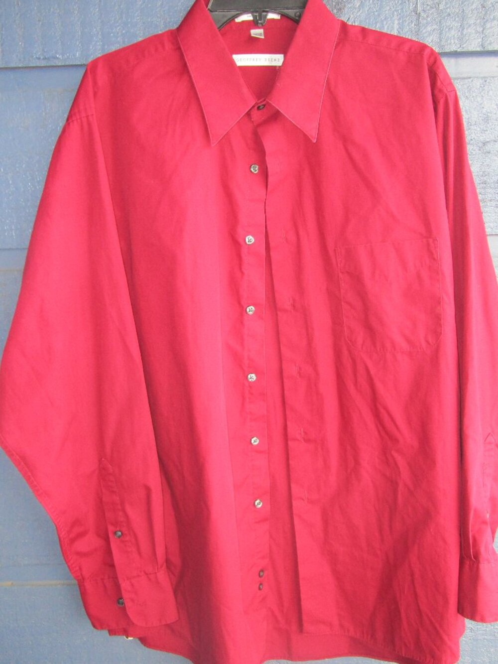 Geoffrey Beene Men’s Dress Shirt XL 17-17.5 Long Sleeve Button Up Preowned